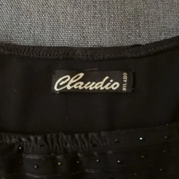 Claudio Milano The Classy Dress in Black with Crystals. One size. (4-8)